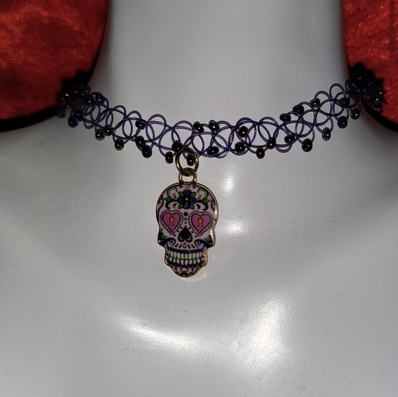 ShopSaritalynne Jewelry - Skull Charm Choker necklace